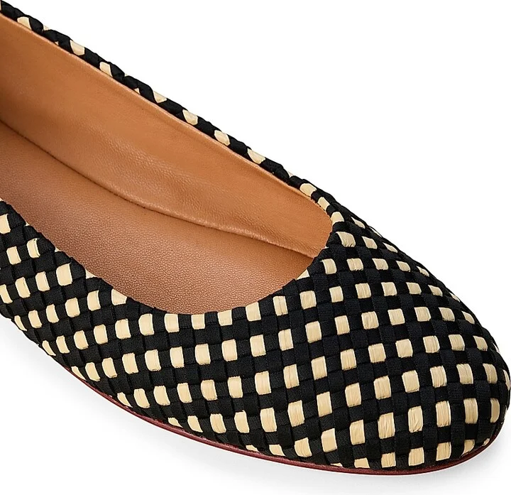 Women's Nomad Raffia Ballet Flats - Costa - Size 5 - Image 4