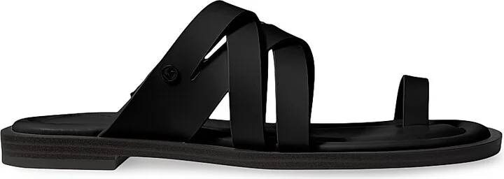 Women's Nora Leather Sandals - Black - Size 5.5