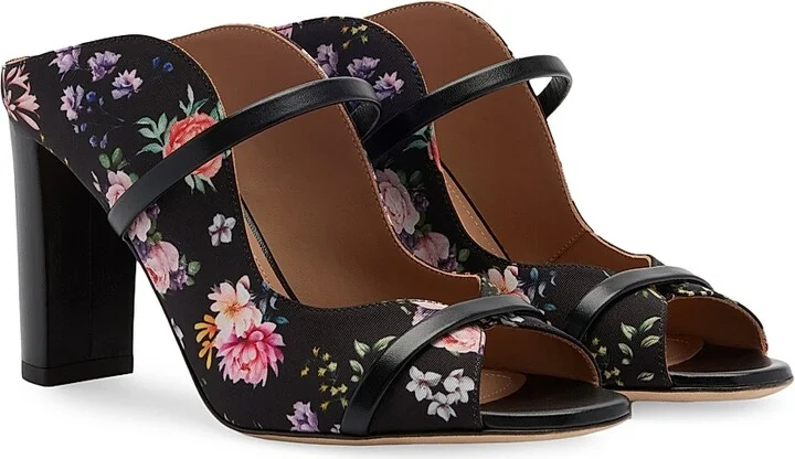 Women's Norah 85MM Floral-Printed Grosgrain Sandals - Black - Size 11.5 - Image 2