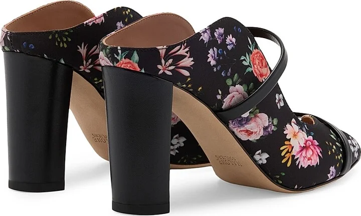 Women's Norah 85MM Floral-Printed Grosgrain Sandals - Black - Size 11.5 - Image 3