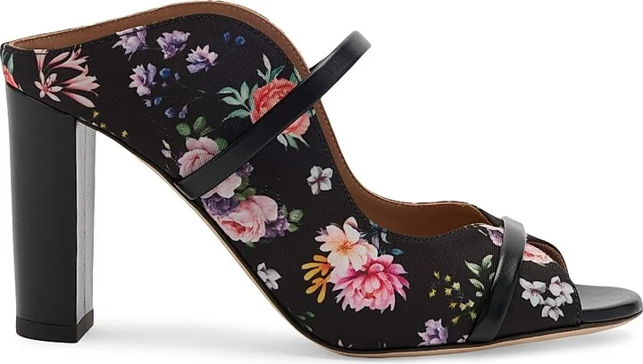 Women's Norah 85MM Floral-Printed Grosgrain Sandals - Black - Size 11.5