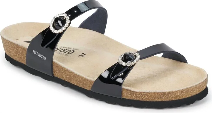 Women's Norie Sandal In Black Patent