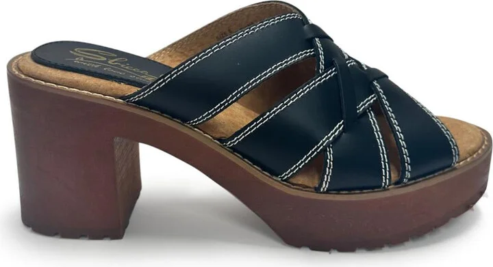 Women's Norwood Leather Heeled Sandals In Black