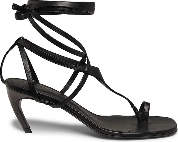 Women's Nova 65MM Leather Sandals - Black - Size 6