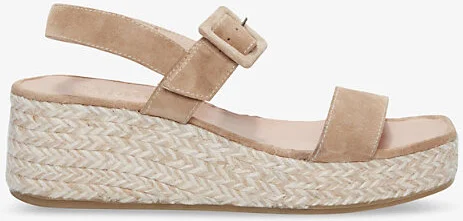 Womens Nude Contrast-Wedge Suede Espdarilles Eur 36 / 3 Uk Women