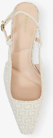 Womens Nude Fabric Dancing Mono Woven Heeled Courts Eur 37 / 4 Uk Women - Image 2