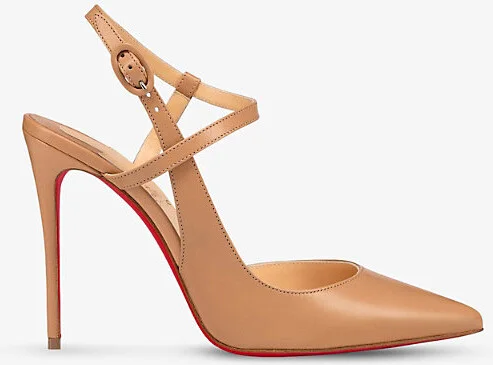 Womens Nude Jenlove 100 Leather Heeled Pumps Eur 39 / 6 Uk Women