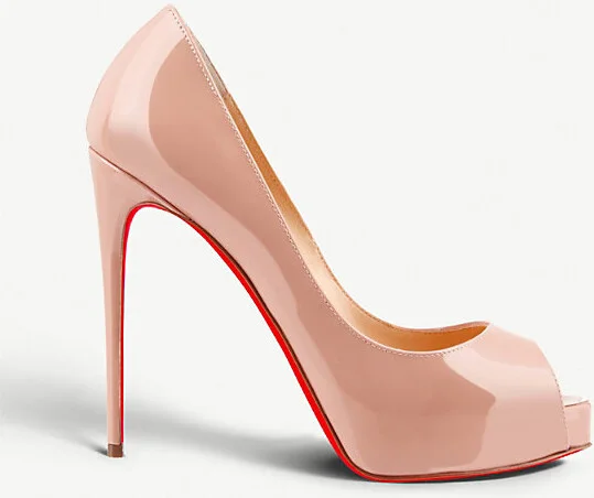 Womens Nude New Very Prive 120 Patent-Leather Courts Eur 41 / 8 Uk Women