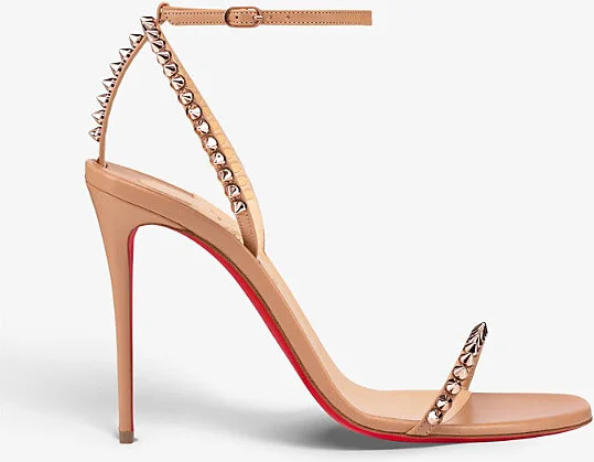 Womens Nude So Me 100 Leather Heeled Sandals Eur 39.5 / 6.5 Uk Women