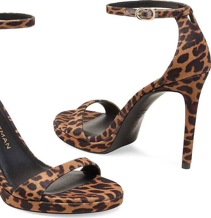 Women's Nudist 100MM Leopard-Printed Platform Sandals - Classic - Size 10 - Image 4
