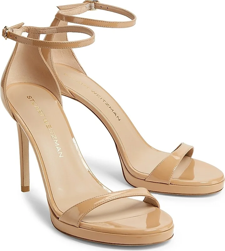 Women's Nudist 100MM Patent Leather Sandals - Adobe - Size 10 - Image 2