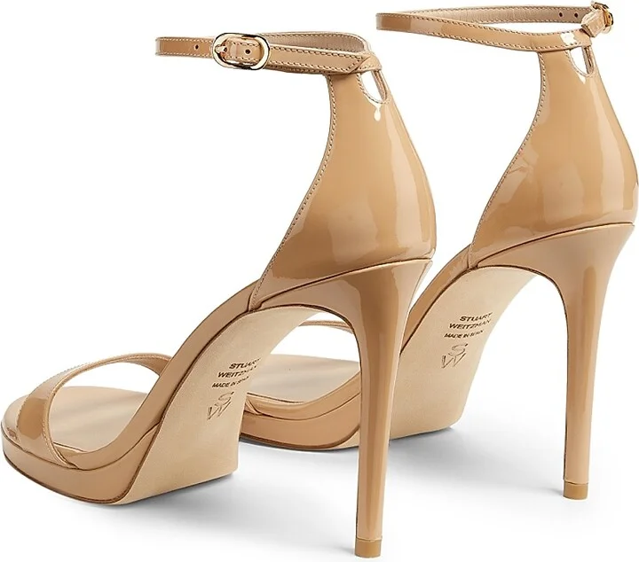 Women's Nudist 100MM Patent Leather Sandals - Adobe - Size 10 - Image 3