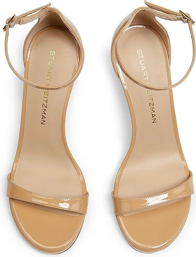 Women's Nudist 100MM Patent Leather Sandals - Adobe - Size 10 - Image 4