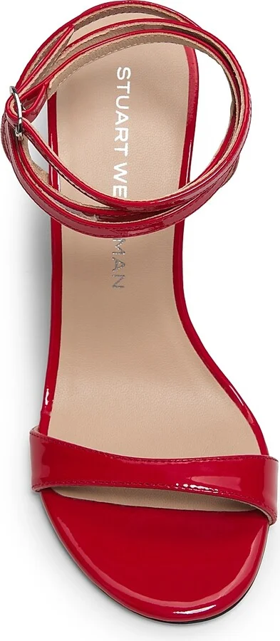 Women's Nudist 100MM Patent Leather Wrap Sandals - Cherry - Size 10 - Image 4