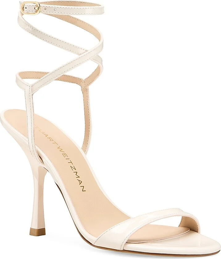 Women's Nudist 100MM Patent Leather Wrap Sandals - Cherry - Size 10 - Image 7