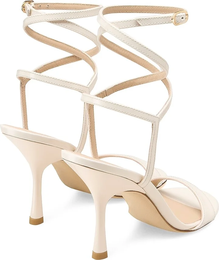 Women's Nudist 100MM Patent Leather Wrap Sandals - Cherry - Size 10 - Image 8