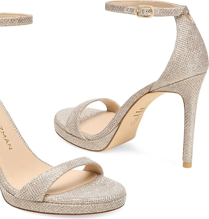 Women's Nudist 100MM Stiletto Platform Sandals - Poudre - Size 10 - Image 4
