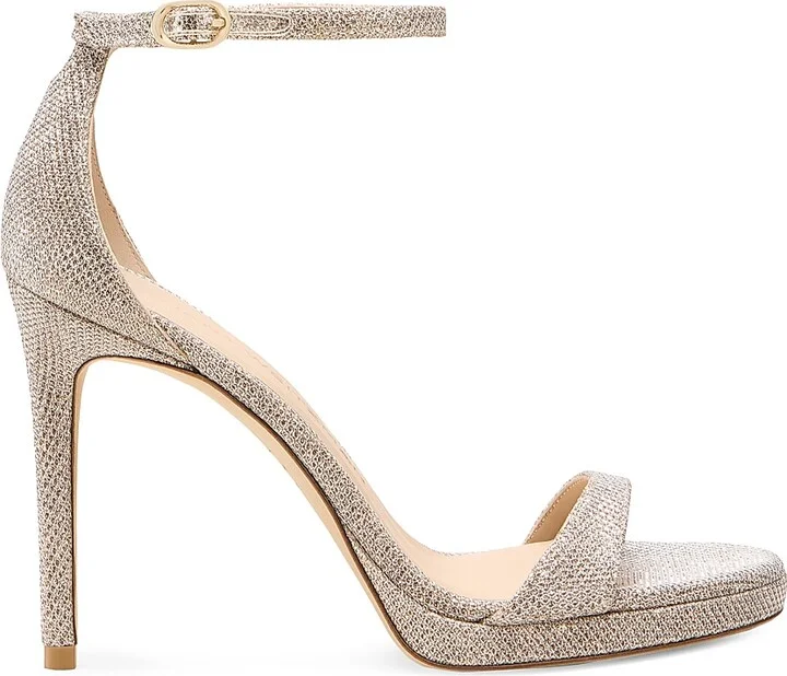 Women's Nudist 100MM Stiletto Platform Sandals - Poudre - Size 10