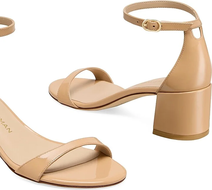 Women's Nudist 50MM Patent Leather Sandals - Adobe - Size 10 - Image 4