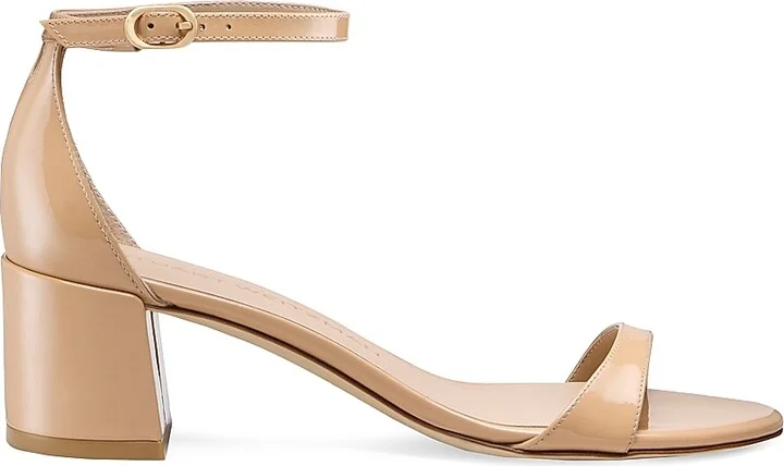 Women's Nudist 50MM Patent Leather Sandals - Adobe - Size 10