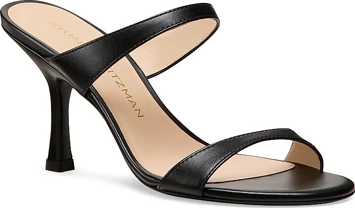 Women's Nudist 85MM Leather Sandals - Black - Size 10 - Image 2