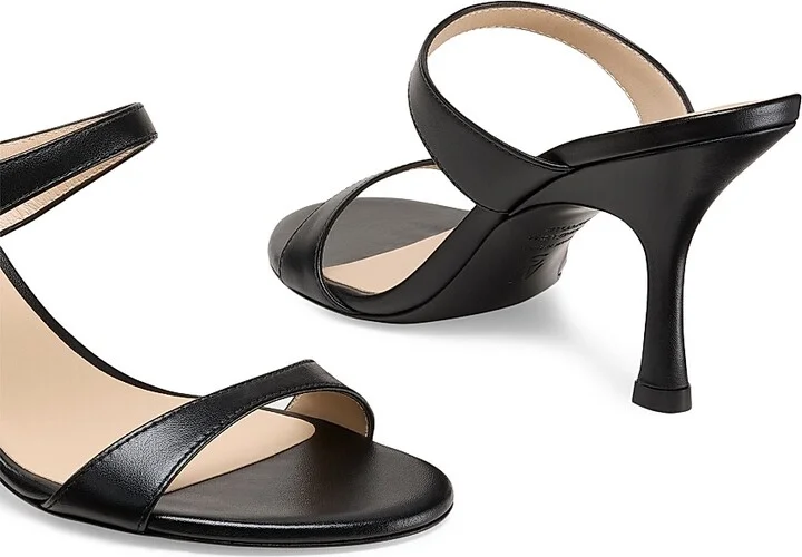 Women's Nudist 85MM Leather Sandals - Black - Size 10 - Image 4