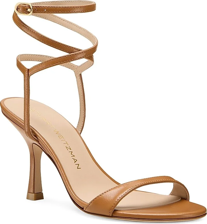 Women's Nudist 85MM Leather Wrap Sandals - Machiato - Size 10 - Image 2