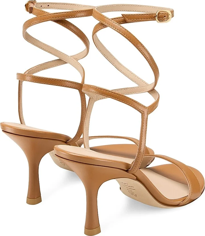 Women's Nudist 85MM Leather Wrap Sandals - Machiato - Size 10 - Image 3