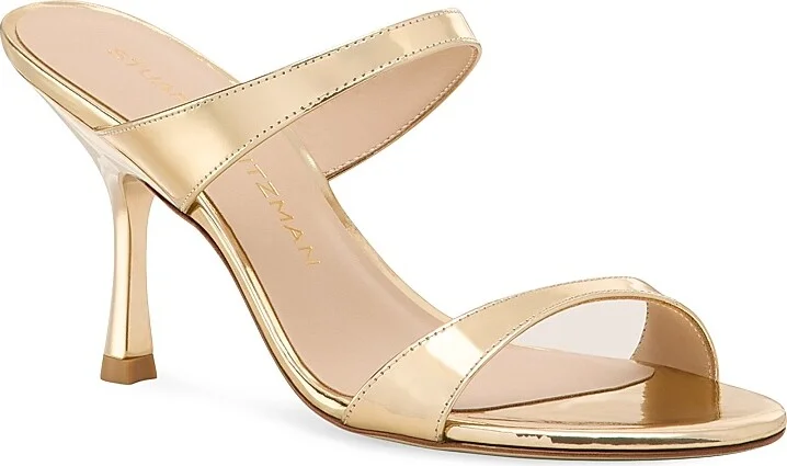 Women's Nudist 85MM Patent Leather Sandals - Platino - Size 10 - Image 2