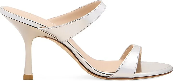 Women's Nudist 85MM Patent Leather Sandals - Platino - Size 10 - Image 8