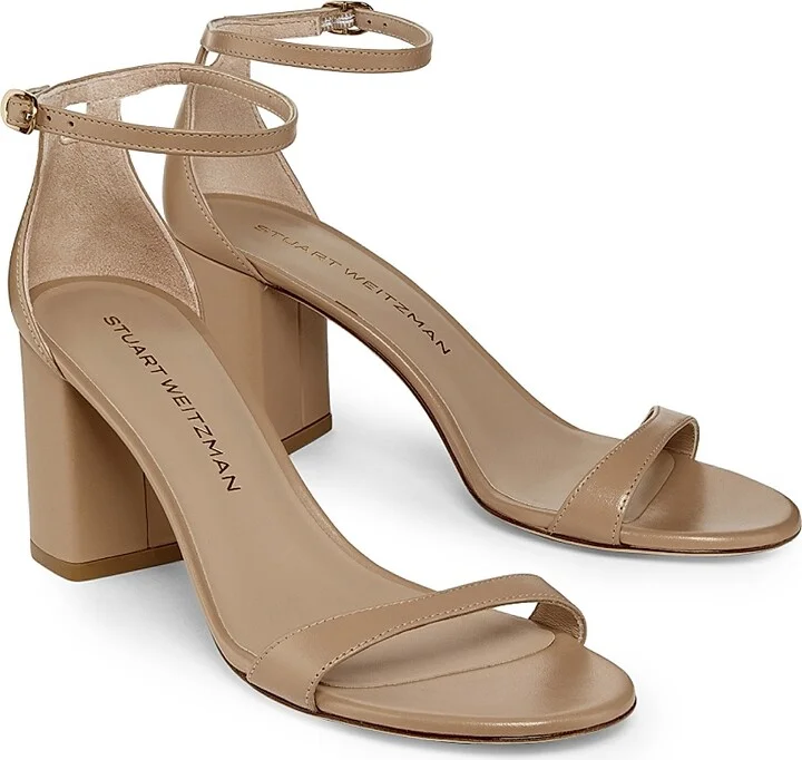 Women's Nudist Block 75MM Leather Sandals - Adobe - Size 10 - Image 2