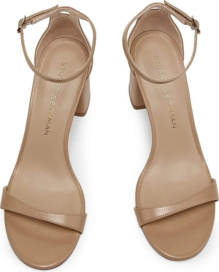 Women's Nudist Block 75MM Leather Sandals - Adobe - Size 10 - Image 4