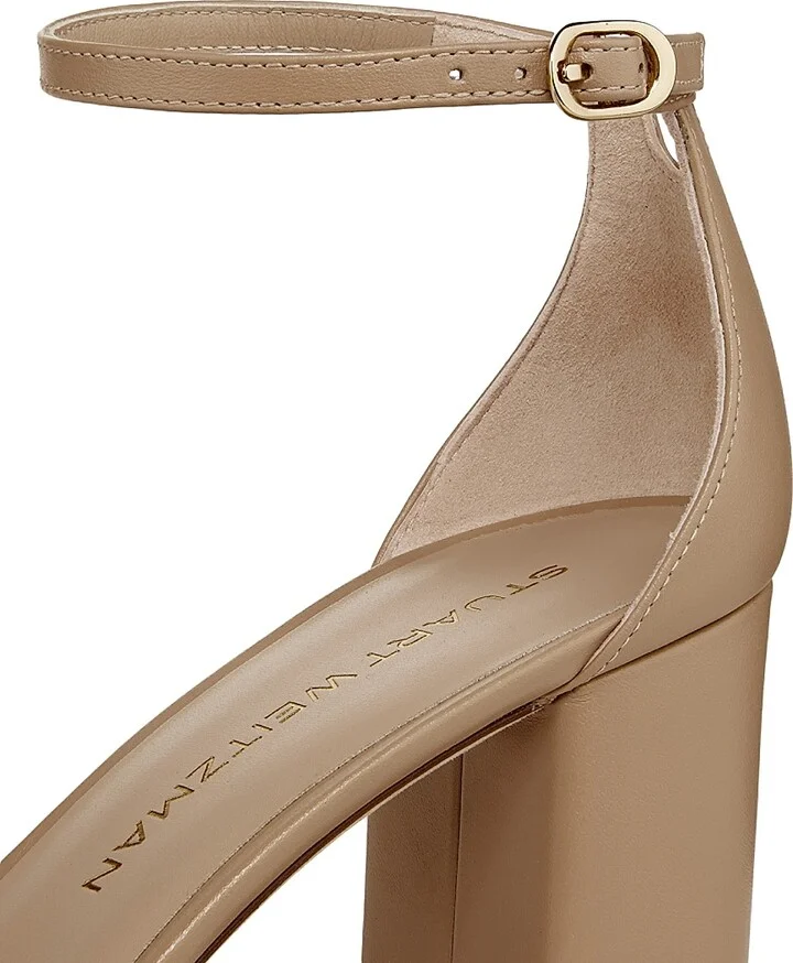 Women's Nudist Block 75MM Leather Sandals - Adobe - Size 10 - Image 5