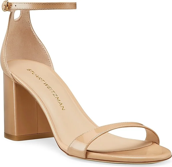 Women's Nudist Block 75MM Patent Leather Sandals - Adobe - Size 10 - Image 2