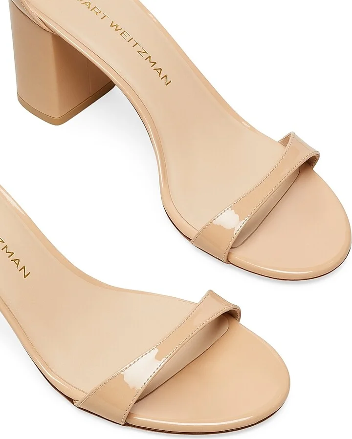 Women's Nudist Block 75MM Patent Leather Sandals - Adobe - Size 10 - Image 4