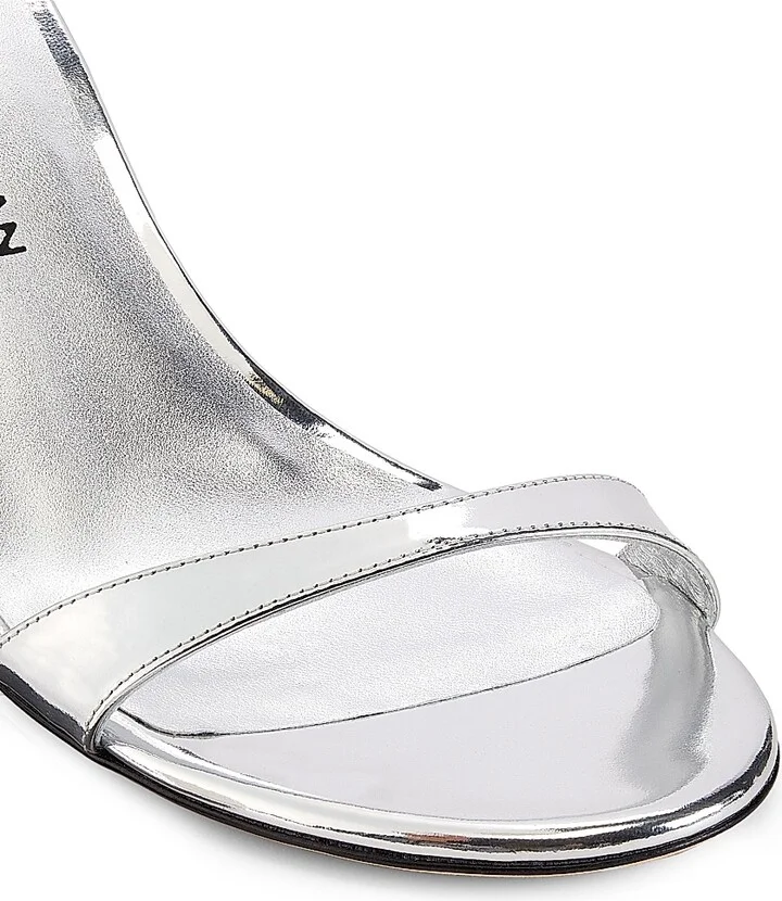 Women's Nudist II 75MM Leather Sandals - Silver - Size 10.5 - Image 5