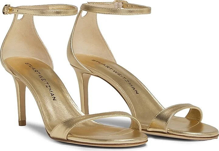 Women's Nudist II 75MM Metallic Leather Sandals - Golden - Size 11 - Image 2