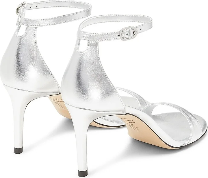 Women's Nudist II 75MM Metallic Leather Sandals - Golden - Size 11 - Image 8
