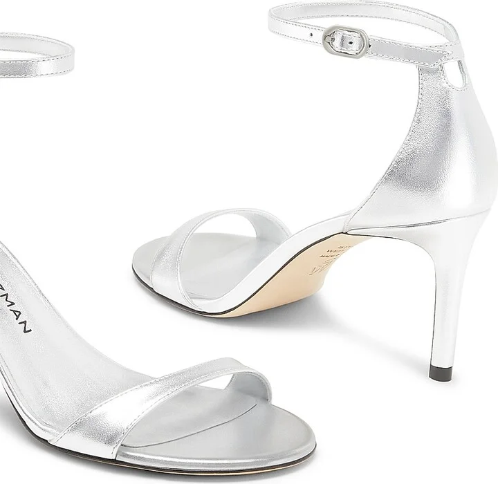 Women's Nudist II 75MM Metallic Leather Sandals - Golden - Size 11 - Image 9