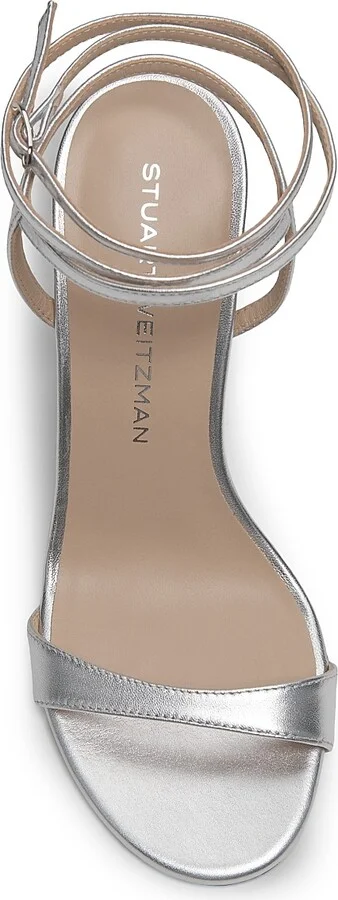 Women's Nudist Wrap 100MM Leather Sandals - Light Gold - Size 10 - Image 9