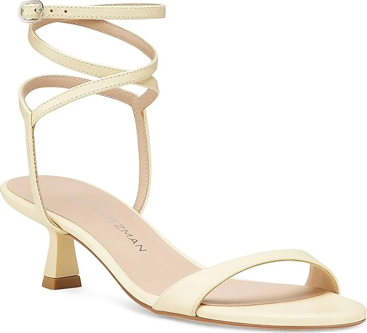 Women's Nudist Wrap 50MM Leather Sandals - Lemon Chiffon - Size 12 - Image 2