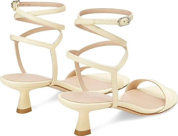 Women's Nudist Wrap 50MM Leather Sandals - Lemon Chiffon - Size 12 - Image 3