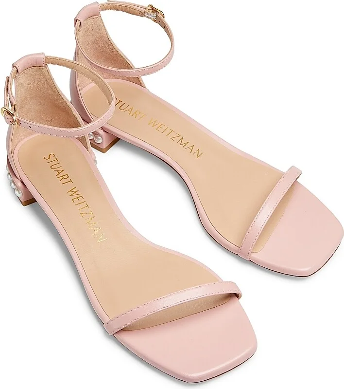 Women's Nudistcurve Pearl-Embellished Leather Sandals - Ballet - Size 5.5 - Image 4