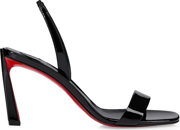 Women's O Condora 85MM Patent Leather Sandals - Bianco - Size 7 - Image 8