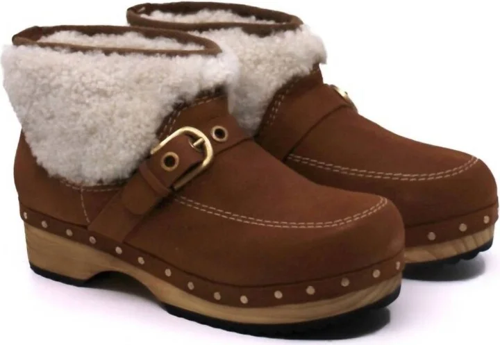Women's Oak Clog Mule In Vintage Tan Suede