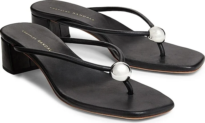 Women's Odessa 50MM Leather Sandals - Black - Size 11 - Image 2
