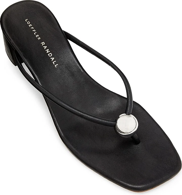 Women's Odessa 50MM Leather Sandals - Black - Size 11 - Image 4