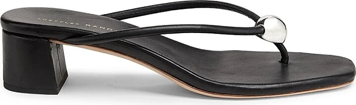 Women's Odessa 50MM Leather Sandals - Black - Size 11