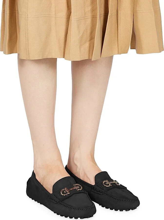 Women's Odilia Nubuck Driving Loafers - Black - Size 7 - Image 4