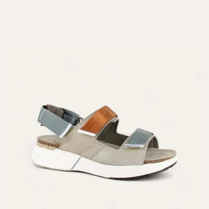Women's Odyssey Sandal In Beige Lizard/soft Beige/soft Chestnut/soft Silver